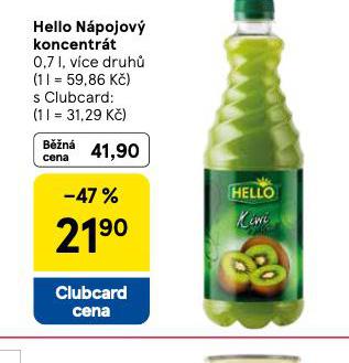 HELLO NÁPOJOVÝ KONCENTRÁT