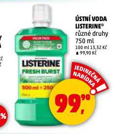LISTERINE ÚSTNÍ VODA