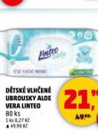 LINTEO BABY DĚTSKÉ VLHČENÉ UBROUSKY