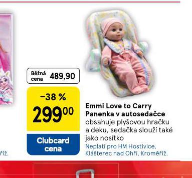 EMMI LOVE TO CARRY PANENKA V AUTOSEDACE