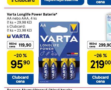 VARTA LONGLIFE POWER BATERIE
