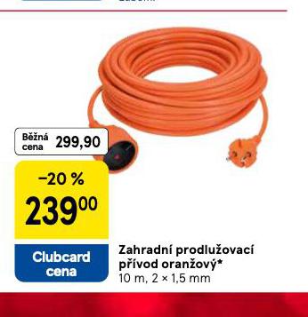 ZAHRADNÍ PRODLUŽOVACÍ PŘÍVOD ORANŽOVÝ