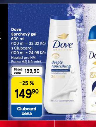DOVE SPRCHOVÝ GEL