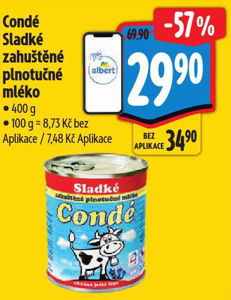 Cond Sladk zahutn plnotun mlko