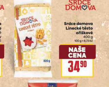 LINECKÉ TĚSTO OŘÍŠKOVÉ