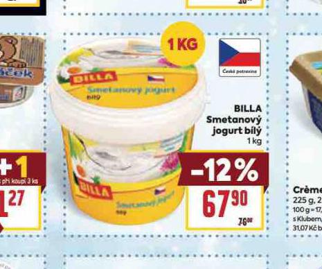 BILLA SMETANOV JOGURT BL