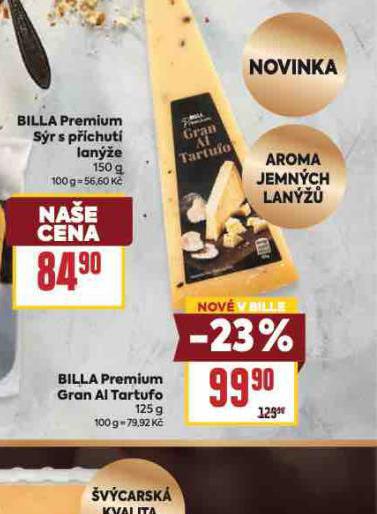 BILLA PREMIUM GRAN AL TARTUFO