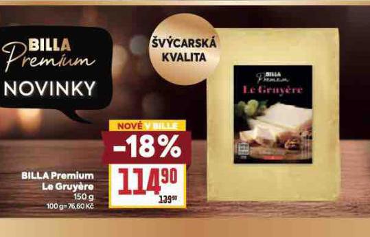 BILLA PREMIUM LE GRUYRE