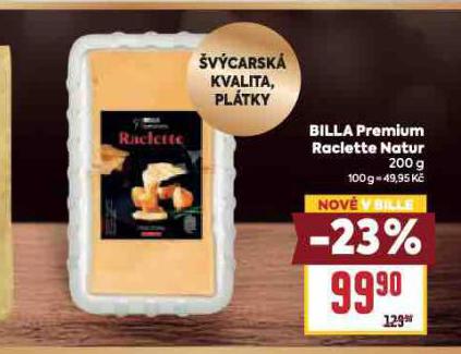 BILLA PREMIUM RACLETTE NATUR
