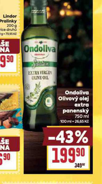 ONDOLIVA OLIVOV OLEJ EXTRA PANENSK