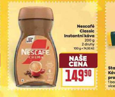 NESCAFÉ CLASSIC INSTANTNÍ KÁVA