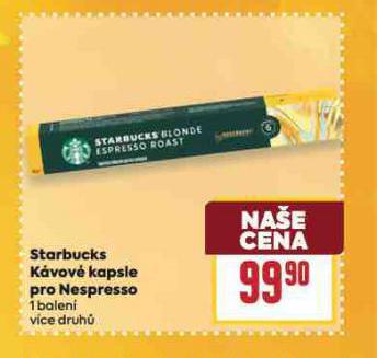 STARBUCKS KVOV KAPSLE PRO NESPRESSO