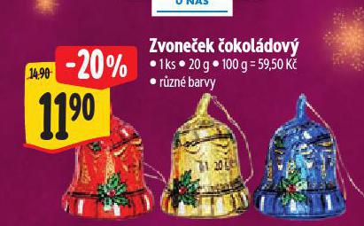 ZVONEČEK ČOKOLÁDOVÝ