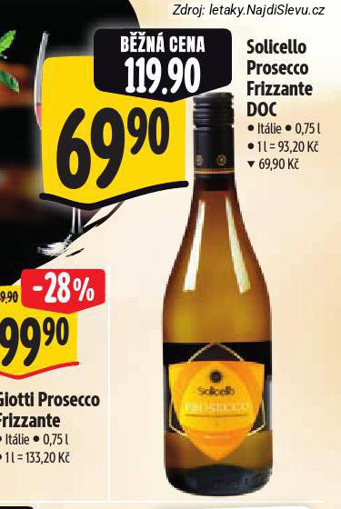 SOLICELLO PROSECCO FRIZZANTE DOC