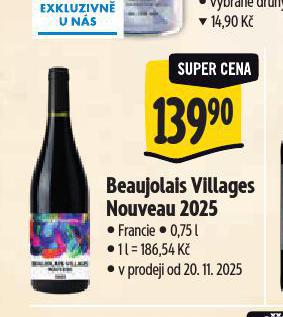 BEAUJOLAIS VILLAGES NOUVEAU 2025