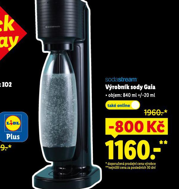 SODATSREAM VÝROBNÍK SODY GAIA