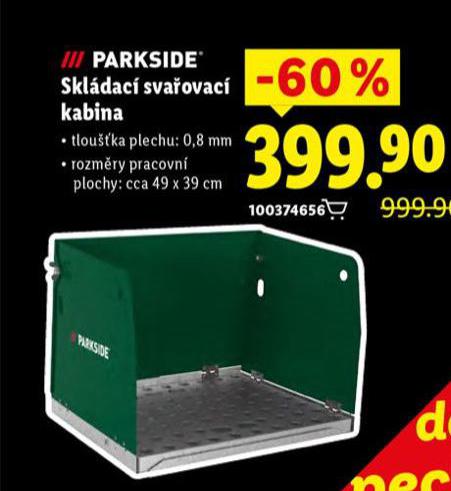 PARKSIDE SKLDAC SVAOVAC KABINA