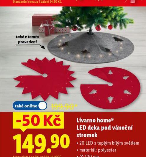 LIVARNO HOME LED DEKA POD VÁNOČNÍ STROMEK