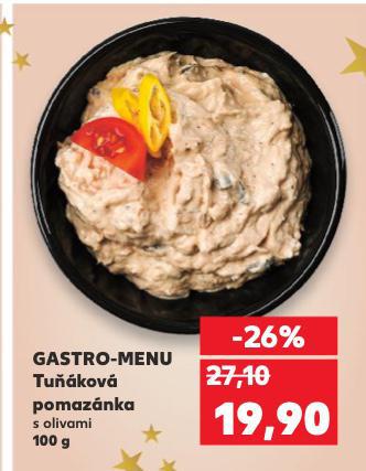GASTRO-MENU TUŇÁKOVÁ POMAZÁNKA