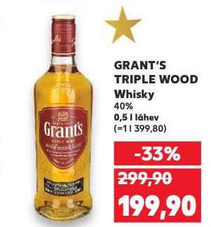 GRANT'S TRIPLE WOOD WHISKY