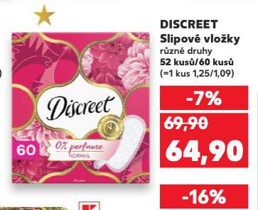 DISCREET SLIPOVÉ VLOŽKY
