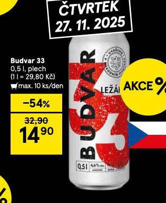 PIVO BUDVAR 33