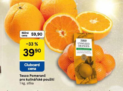 POMERANČ PRO KULINÁŘSKÉ POUŽITÍ