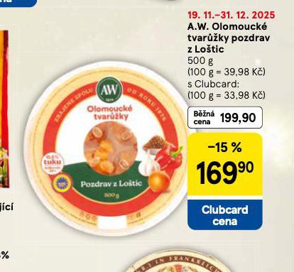 A.W. OLOMOUCK TVARَKY POZDRAV Z LOTIC