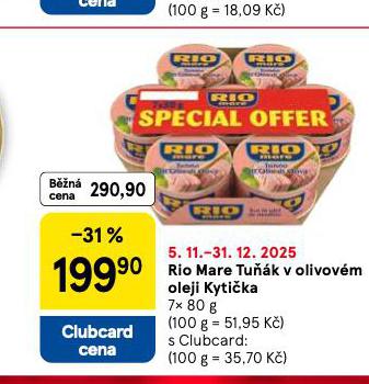 RIO MARE TUK V OLIVOVM OLEJI KYTIKA