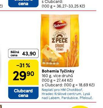BOHEMIA TYČINKY