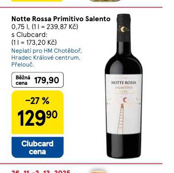 NOTTE ROSSA PRIMITIVO SALENTO