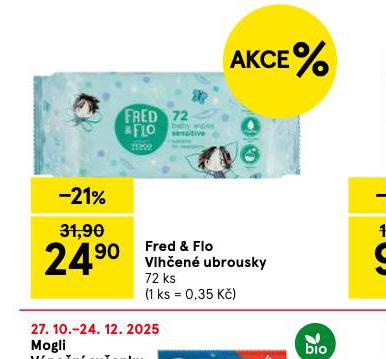 FRED & FLO DĚTSKÉ VLHČENÉ UBROUSKY