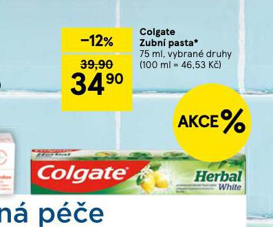 COLGATE ZUBNÍ PASTA