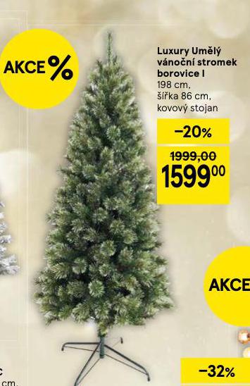 LUXURY UMĚLÝ VÁNOČNÍ STROMEK BOROVICE I