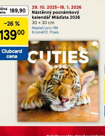 NSTNN POZNMKOV KALEND MLATA 2026