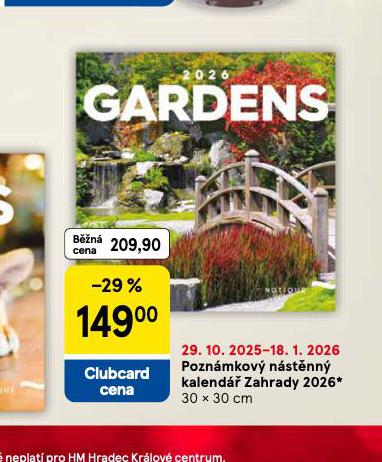 POZNMKOV NSTNN KALEND ZAHRADY 2026