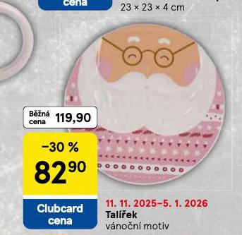 TALÍŘEK VÁNOČNÍ MOTIV