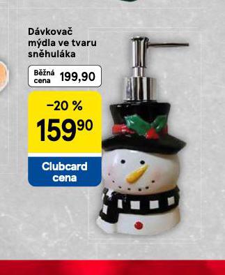 DÁVKOVAČ MÝDLA VE TVARU SNĚHULÁKA