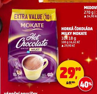 HORKÁ ČOKOLÁDA MILKY MOKATE