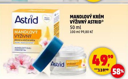 MANDLOVÝ KRÉM VÝŽIVNÝ ASTRID