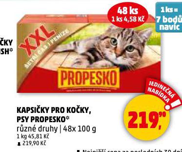 PROPESKO KAPSIČKY PRO KOČKY