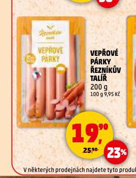 VEPŘOVÉ PÁRKY