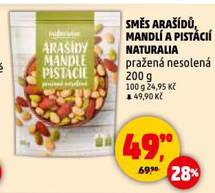 SMĚS ARAŠÍDŮ, MANDLÍ A PISTÁCIÍ NATURALIA