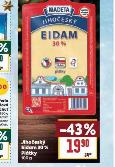 MADETA JIHOESK EIDAM PLTKY 30%