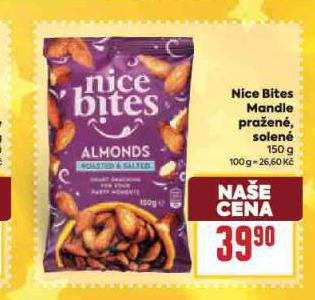 NICE BITES MANDLE PRAŽENÉ, SOLENÉ