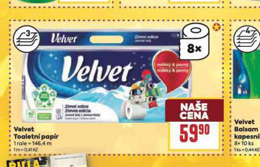 VELVET TOALETNÍ PAPÍR