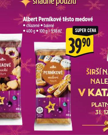 PERNÍKOVÉ TĚSTO MEDOVÉ