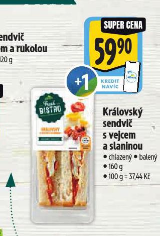 KRLOVSK SENDVI S VEJCEM A SLANINOU