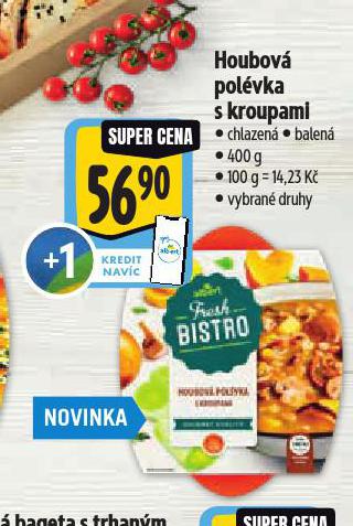 HOUBOVÁ POLÉVKA S KROUPAMI