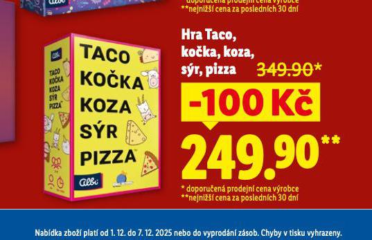 HRA TACO, KOKA, KOZA, SR, PIZZA